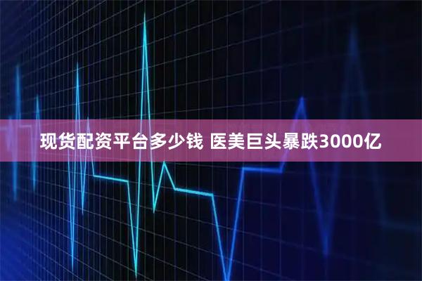 现货配资平台多少钱 医美巨头暴跌3000亿